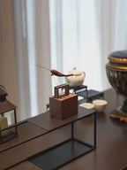 Artisan Wooden Whale Narwhale Automaton